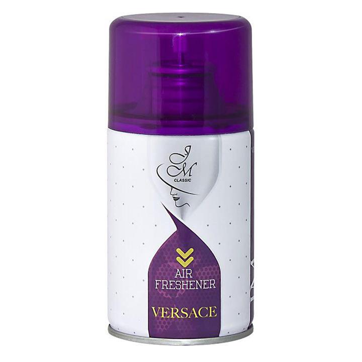 یدک اسپری خوشبوکننده خودکار جی ام مدل Versace حجم 300 میلی لیتر JM Versace 300ml Automatic Air Freshener Refill Spray